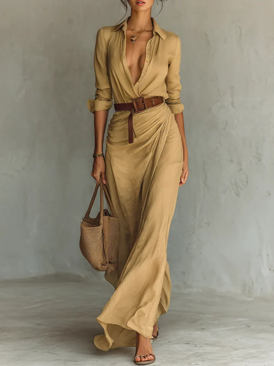 Marisol | Vestido Camisero con Cinturón