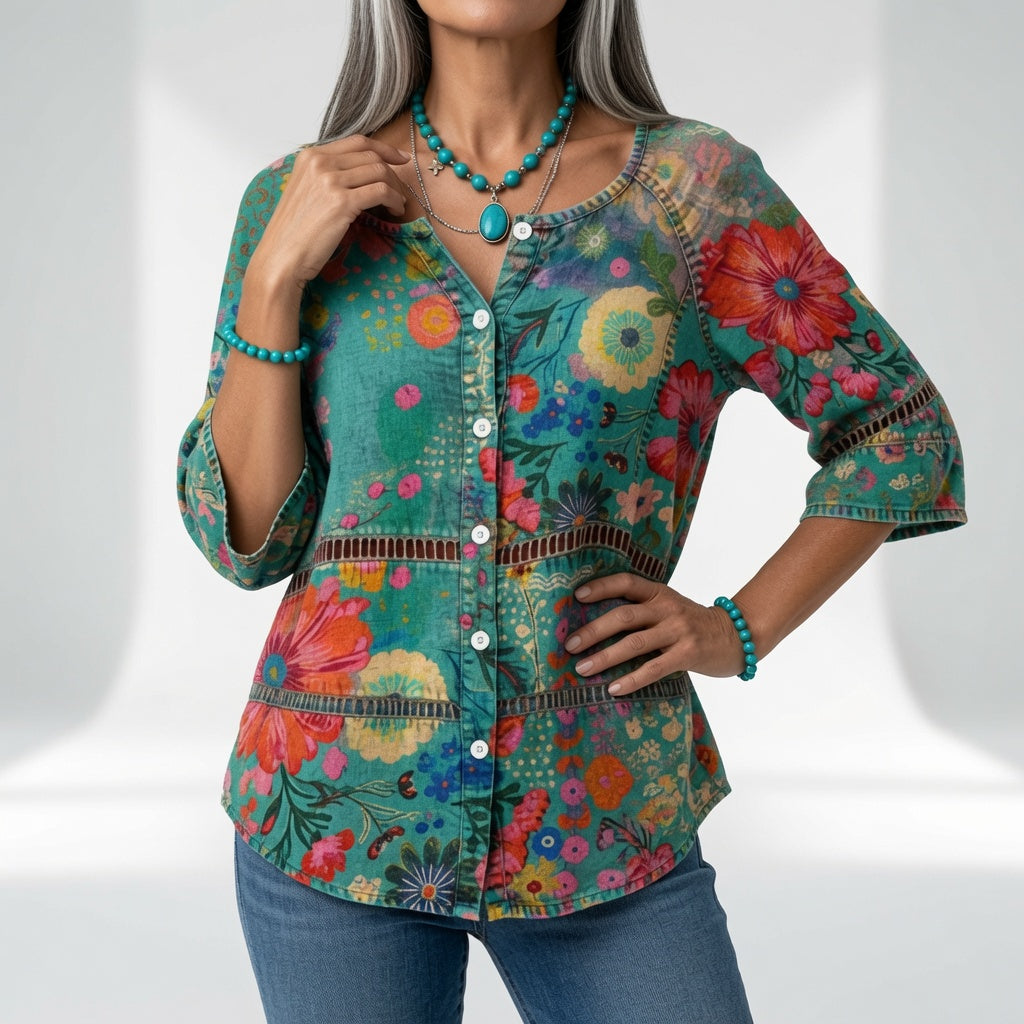 Sonia | Blusa Bohemia Estampada