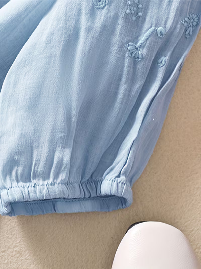 Rebeca | Blusa Bordada de Lino