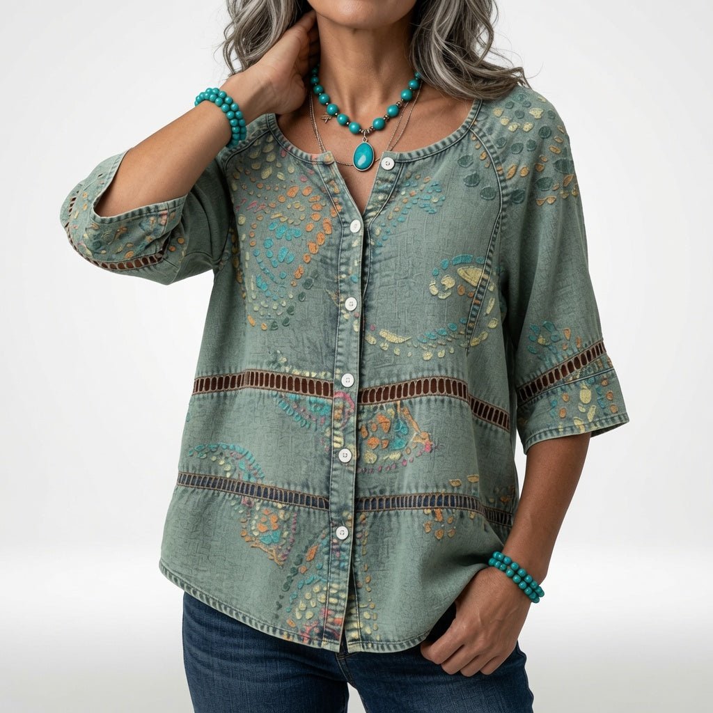 Sonia | Blusa Bohemia Estampada