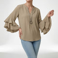 Esmeralda | Blusa Fluida Manga Volante