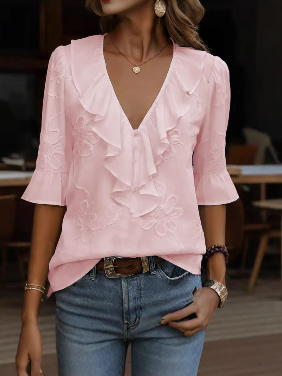 Abigail | Blusa con Volantes Femenina