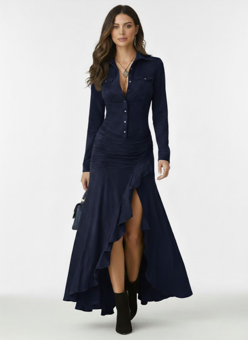 Iciar | Vestido Largo con Volantes
