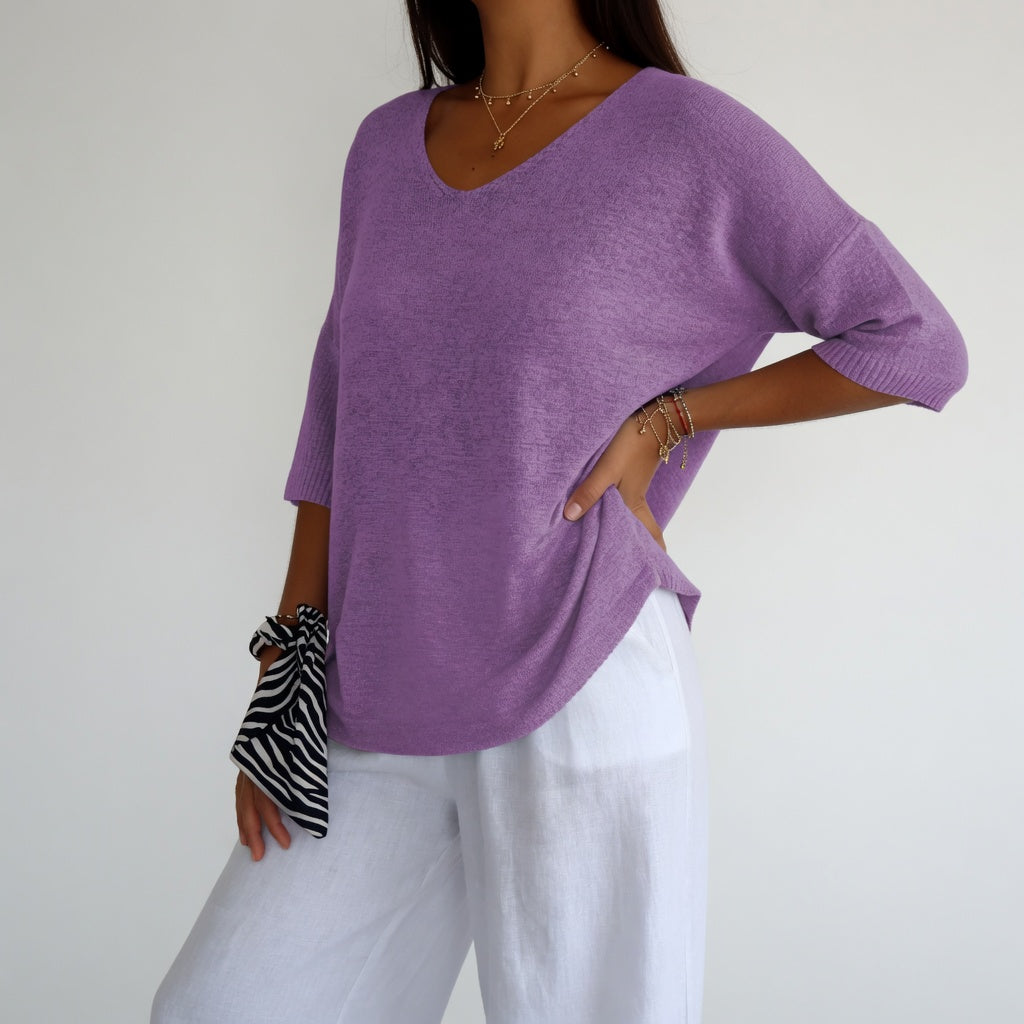 Marisa | Jersey Fluido Cuello V