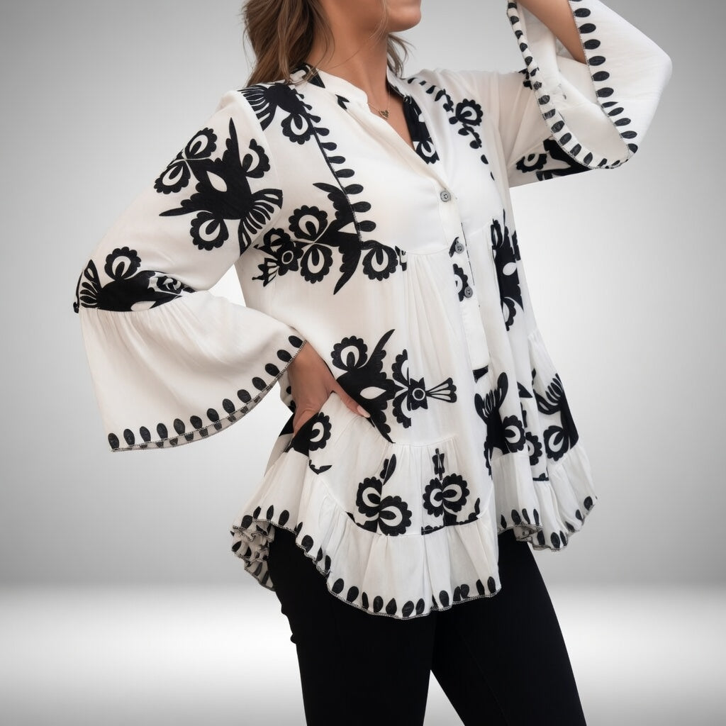 Daniela | Blusa Bordada Bohemia