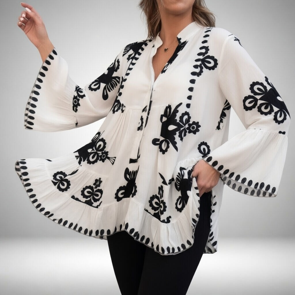 Daniela | Blusa Bordada Bohemia