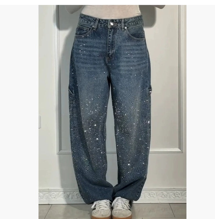 Patricia | Pantalón Baggy Brillante