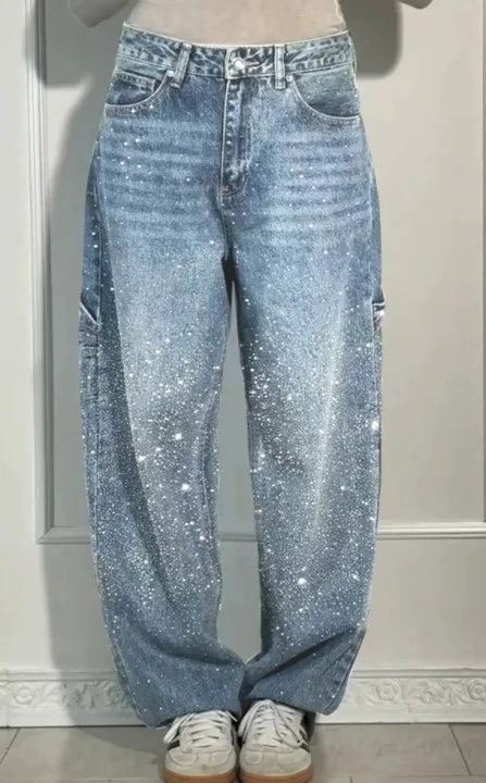Patricia | Pantalón Baggy Brillante