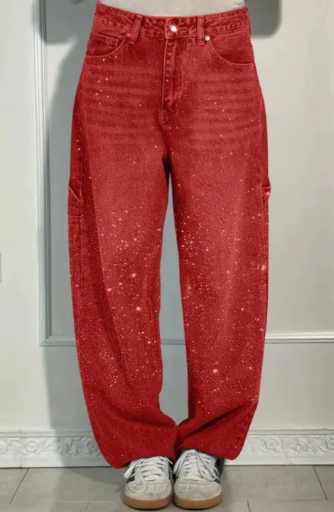 Patricia | Pantalón Baggy Brillante