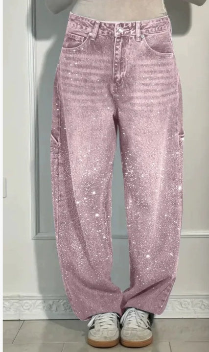 Patricia | Pantalón Baggy Brillante