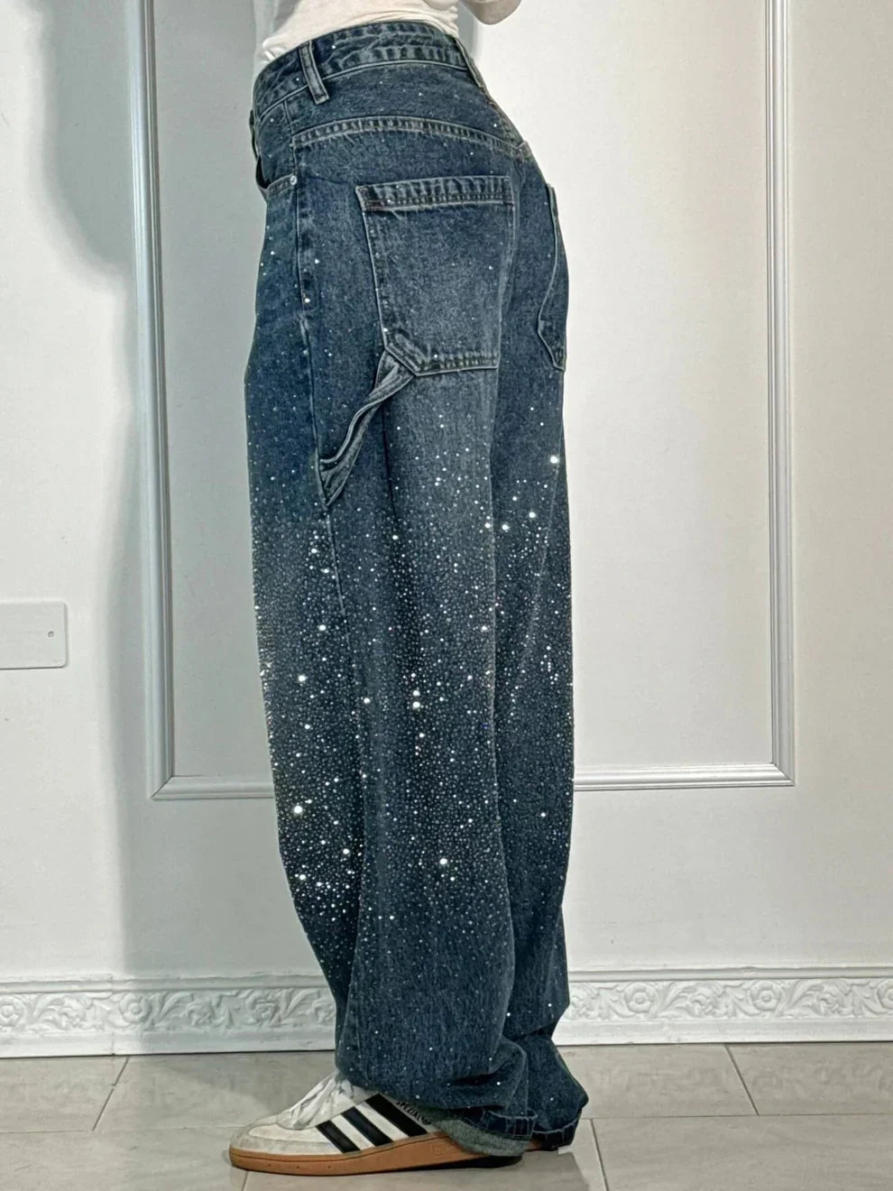 Patricia | Pantalón Baggy Brillante