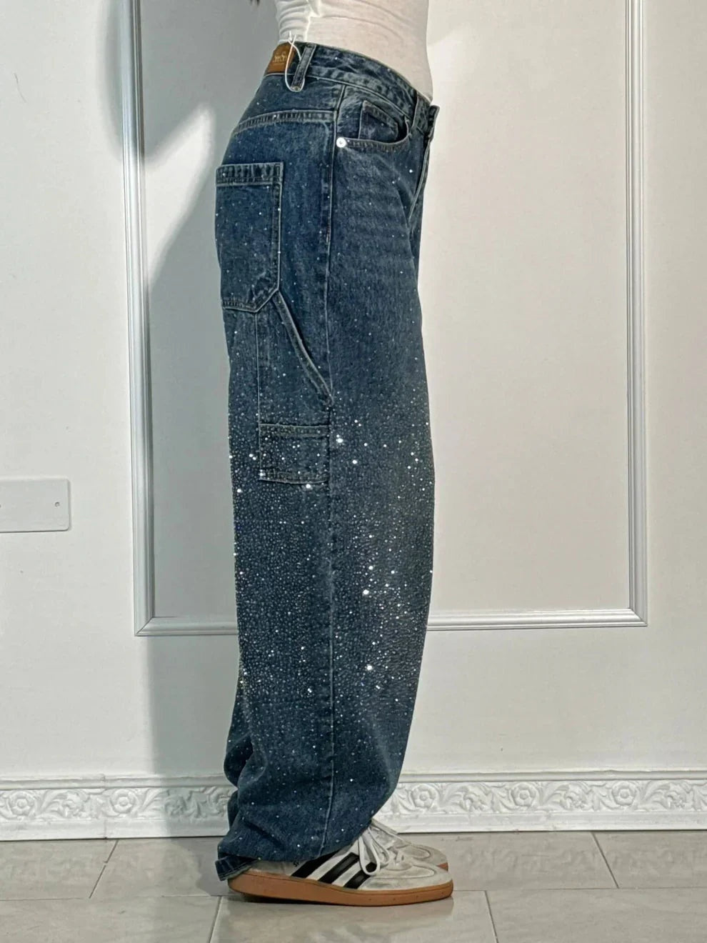 Patricia | Pantalón Baggy Brillante