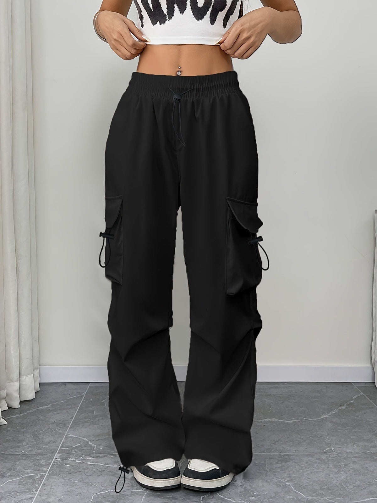 Olivia | Pantalón Cargo Pierna Ancha