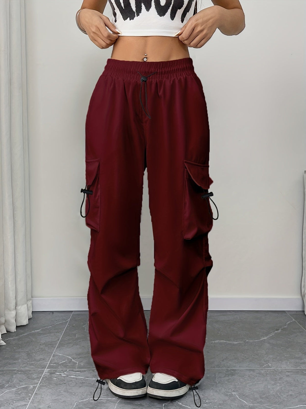 Olivia | Pantalón Cargo Pierna Ancha