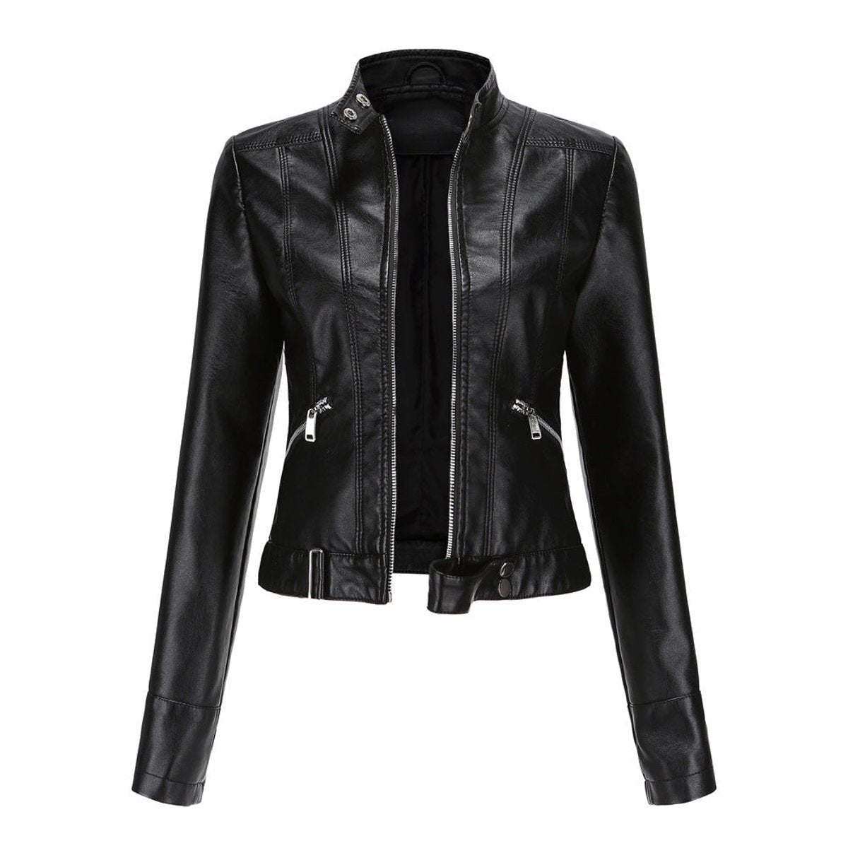 Begoña | Chaqueta Motera Cuello Mao
