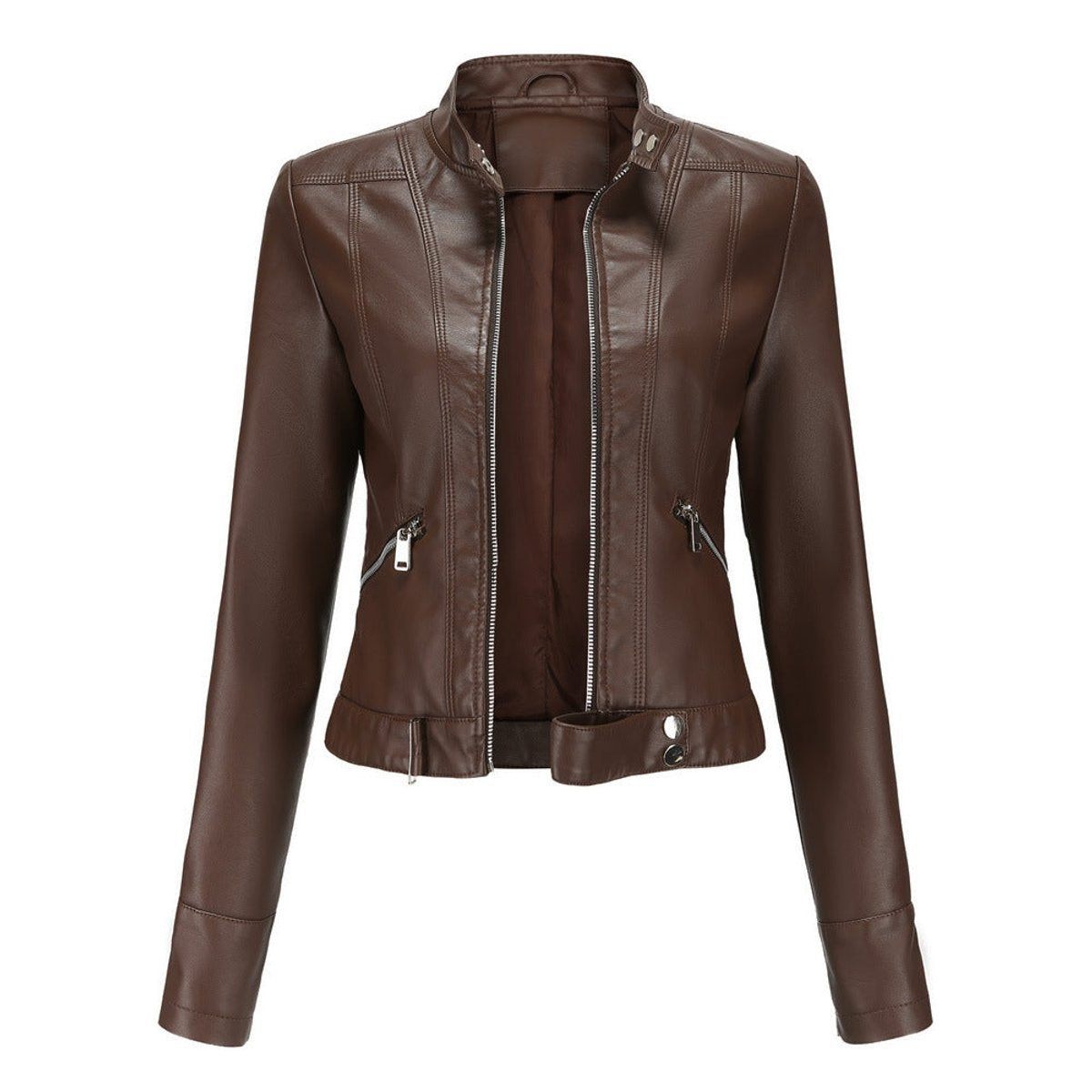 Begoña | Chaqueta Motera Cuello Mao