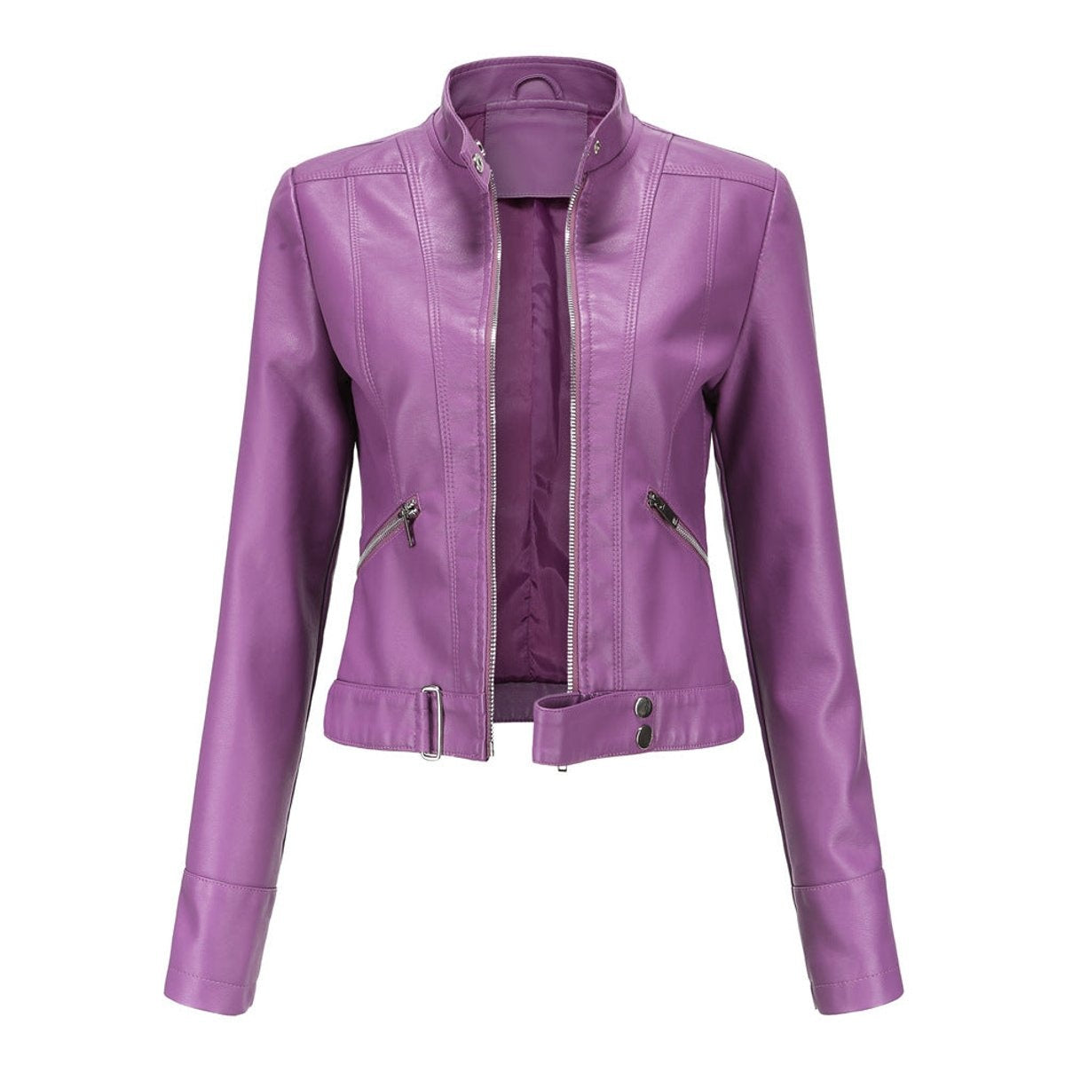 Begoña | Chaqueta Motera Cuello Mao