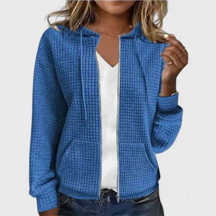 Hortensia | Jersey de Punto Waffle con Cremallera