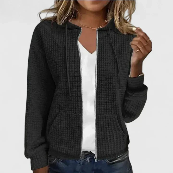 Hortensia | Jersey de Punto Waffle con Cremallera
