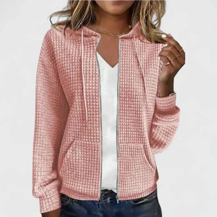 Hortensia | Jersey de Punto Waffle con Cremallera