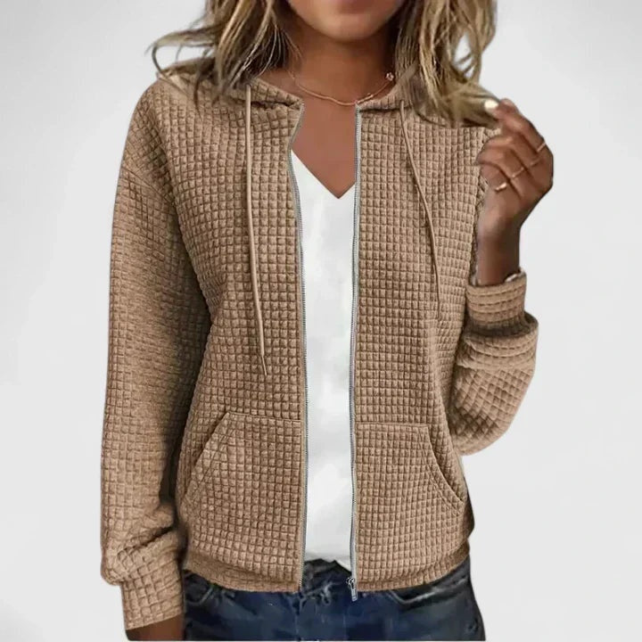 Hortensia | Jersey de Punto Waffle con Cremallera