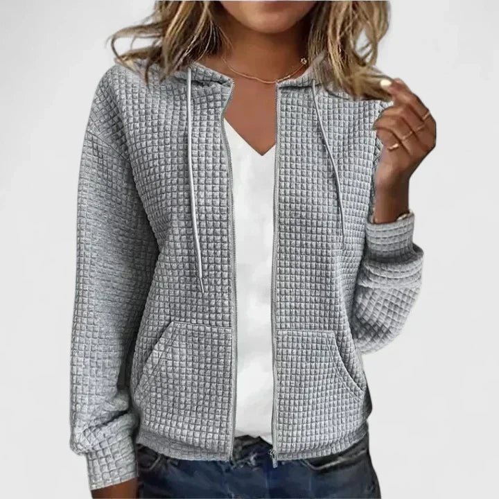 Hortensia | Jersey de Punto Waffle con Cremallera