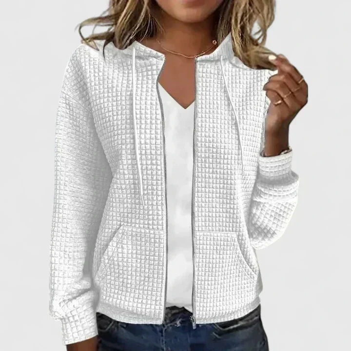 Hortensia | Jersey de Punto Waffle con Cremallera