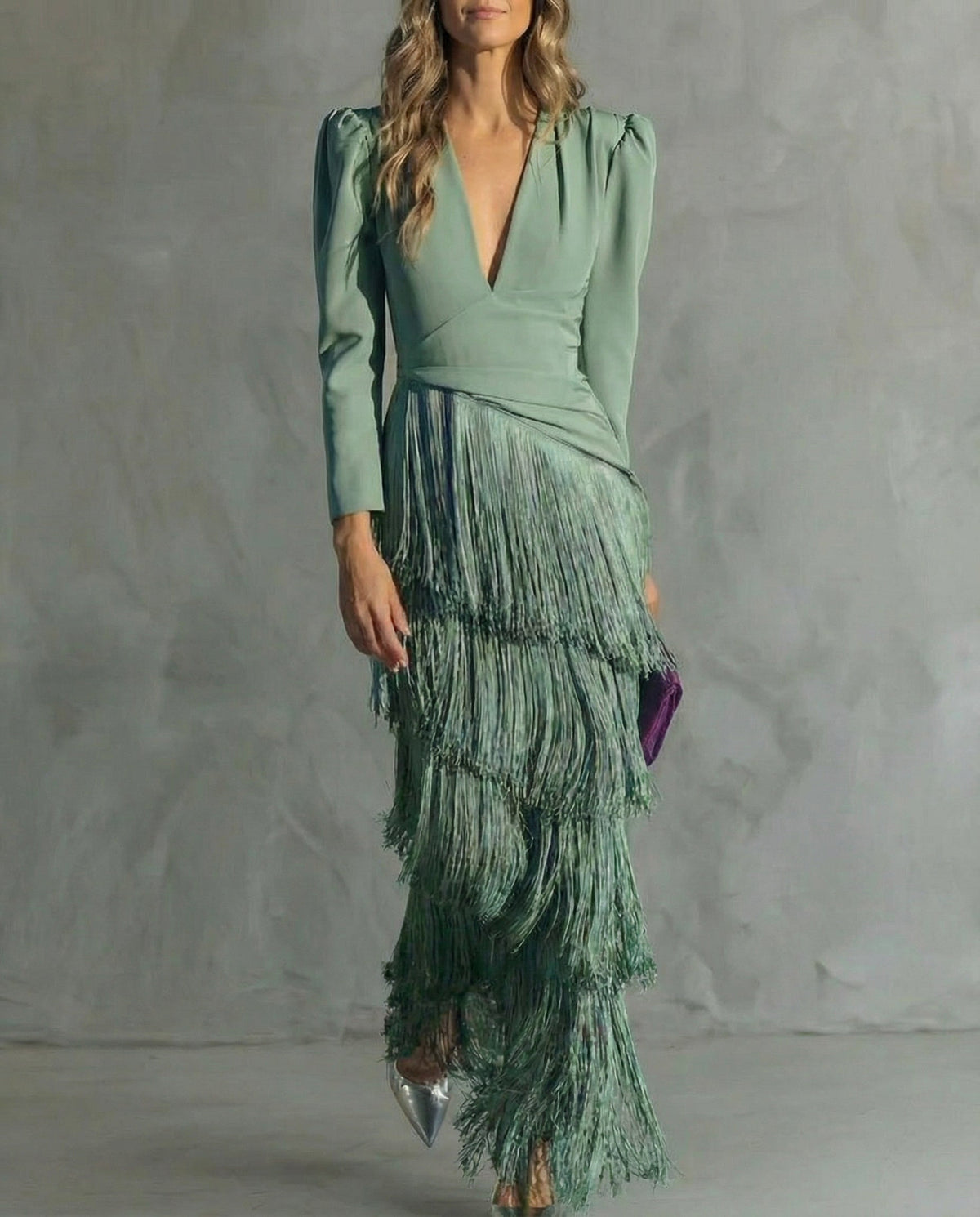 Irene | Vestido Largo con Flecos