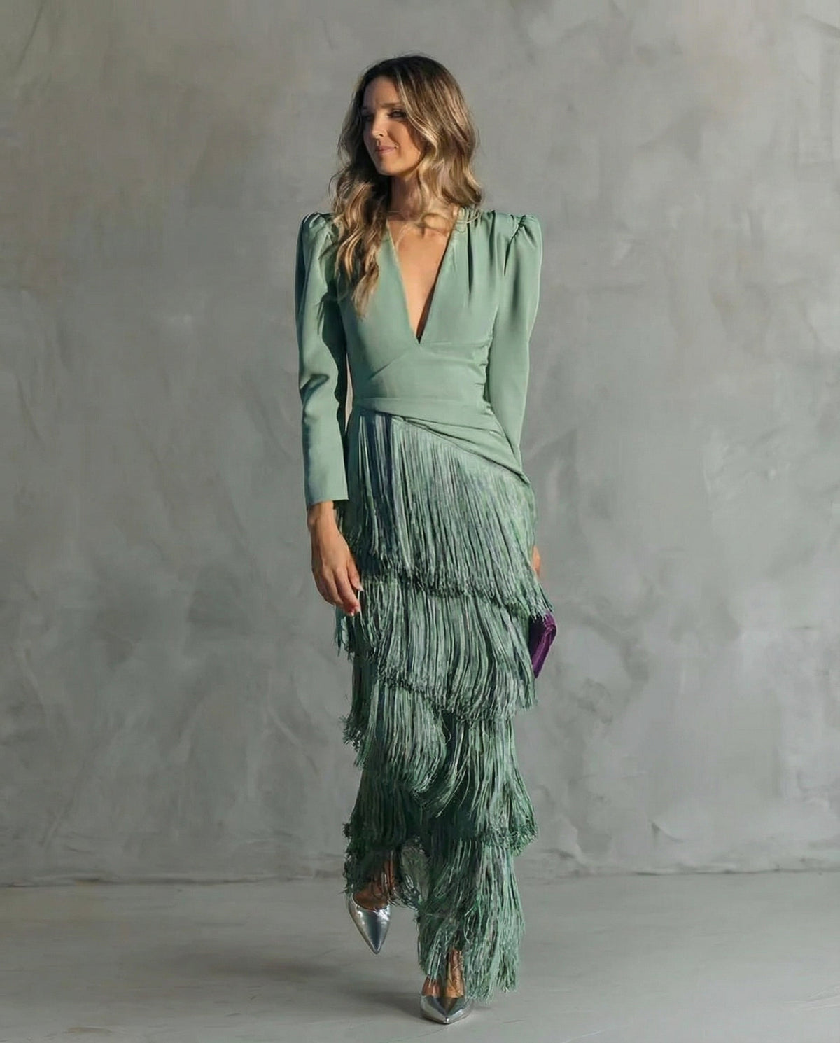 Irene | Vestido Largo con Flecos