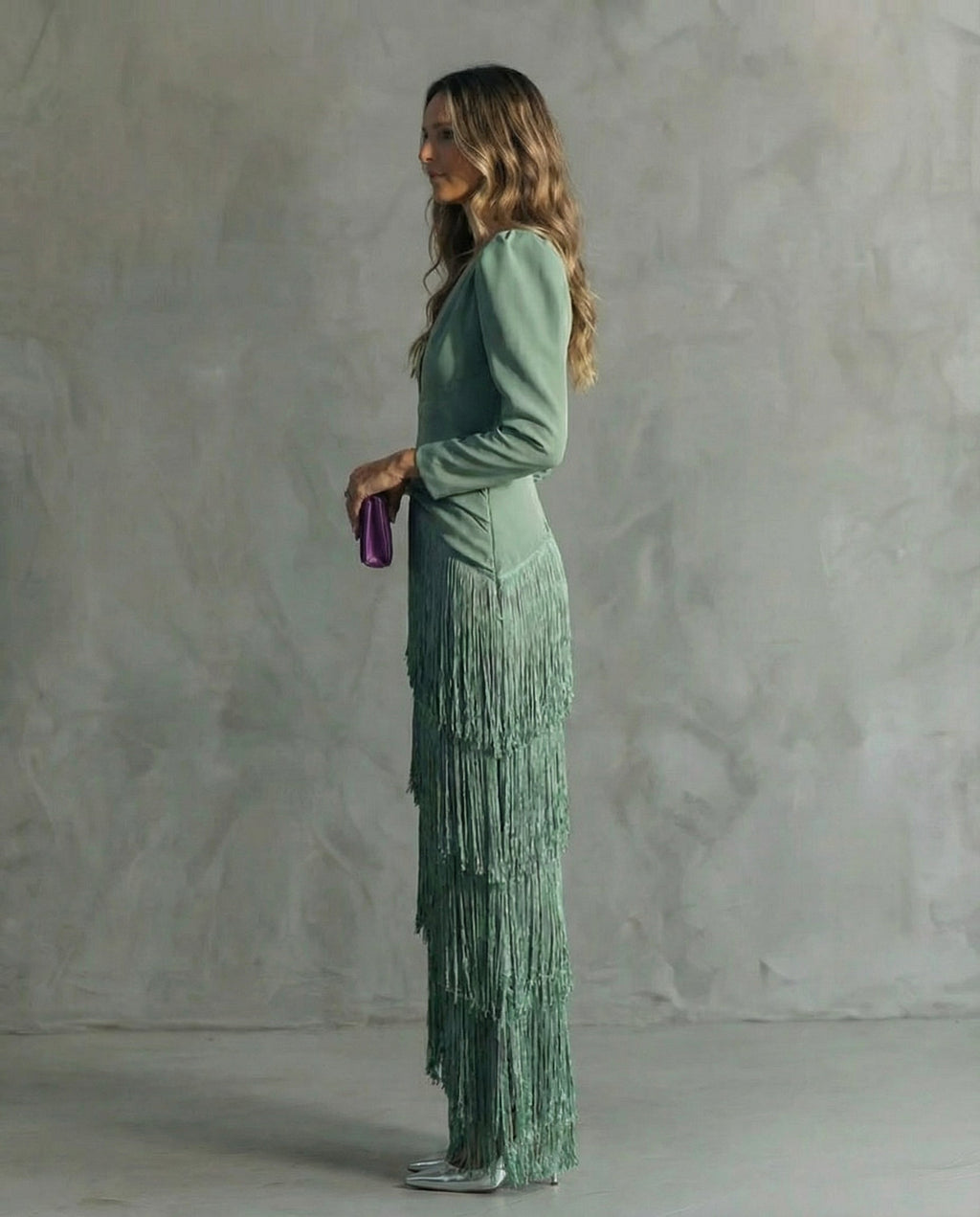 Irene | Vestido Largo con Flecos