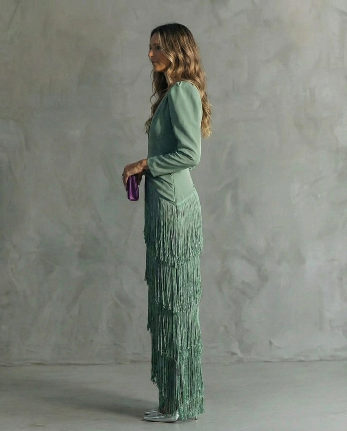 Irene | Vestido Largo con Flecos