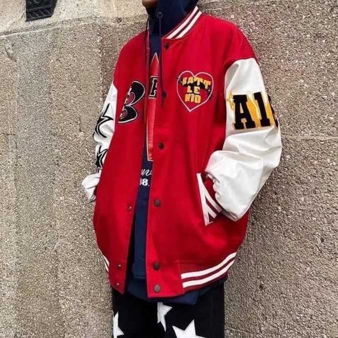 Fernando | Varsity Jacket Bordado Oversize