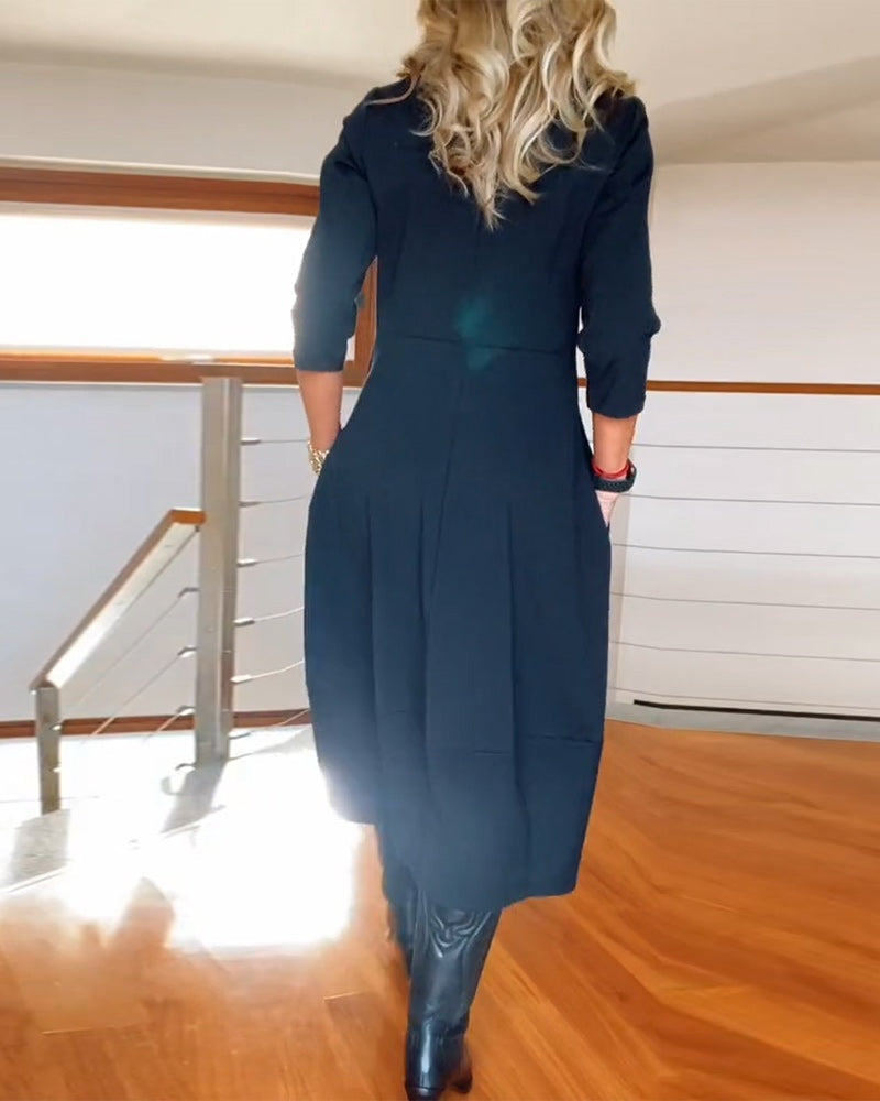 Olga | Vestido Largo Casual con Bolsillos