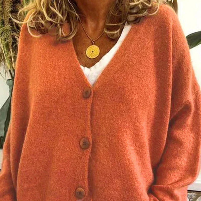 Helena | Jersey Fino Cuello V con Botones