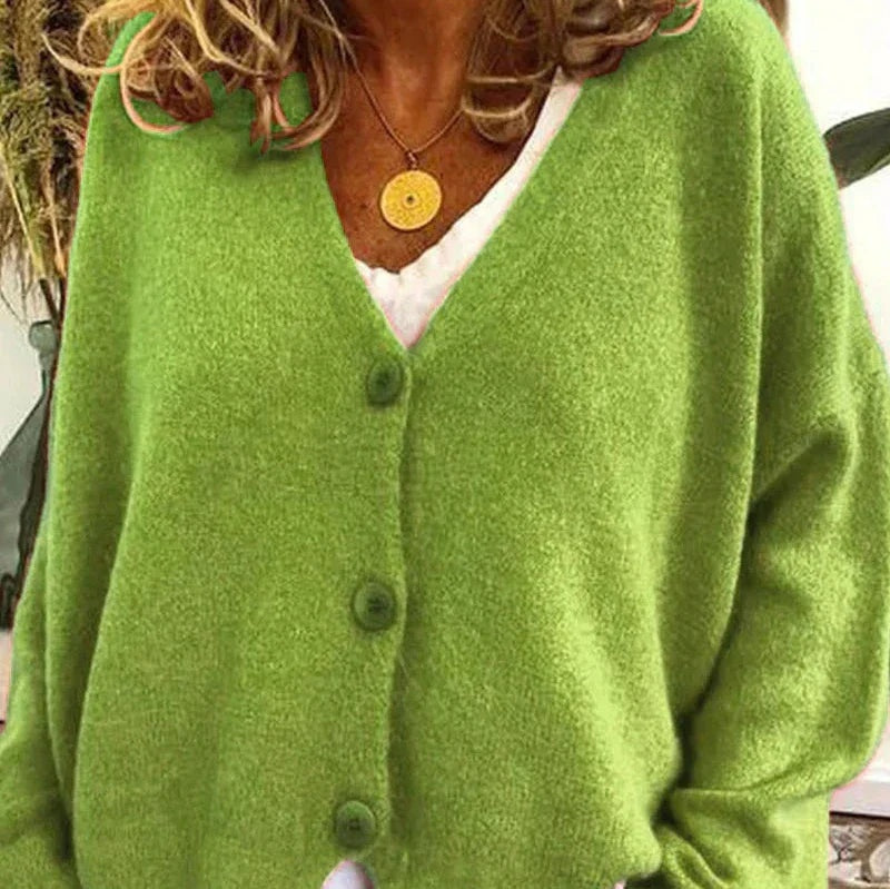 Helena | Jersey Fino Cuello V con Botones