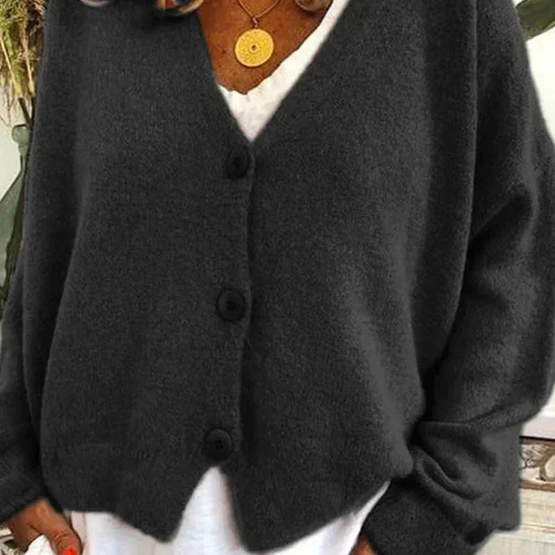 Helena | Jersey Fino Cuello V con Botones