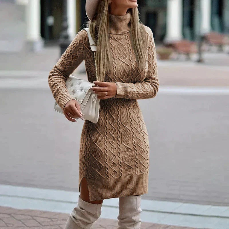 Lorena | Vestido de Invierno de Punto Trenzado