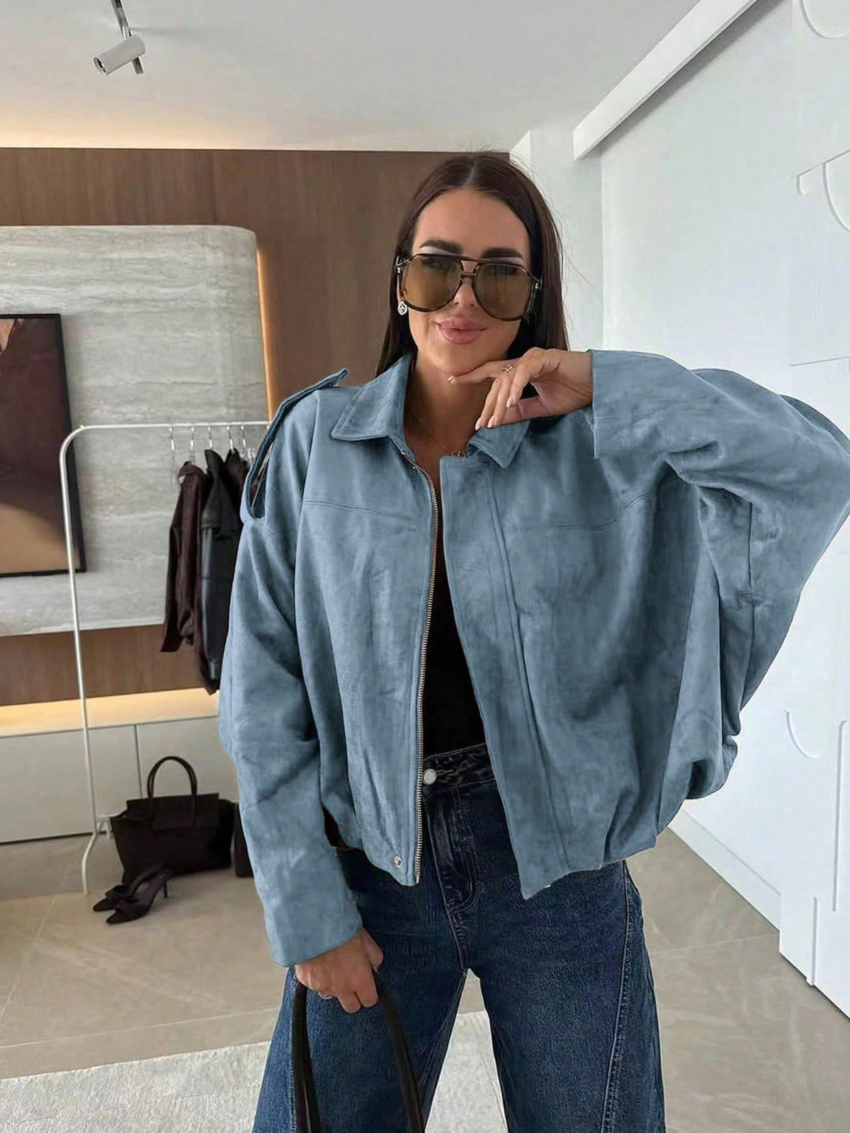 Carlota | Chaqueta de Ante Oversize