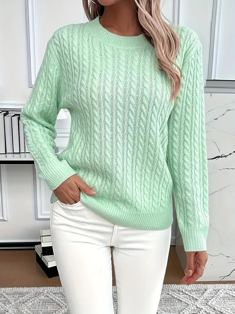 Julieta | Jersey de Punto Trenzado Manga Larga