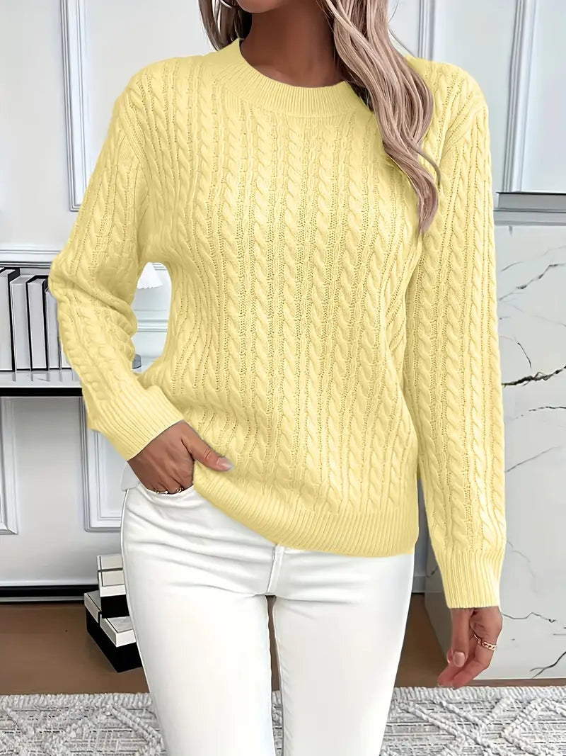 Julieta | Jersey de Punto Trenzado Manga Larga