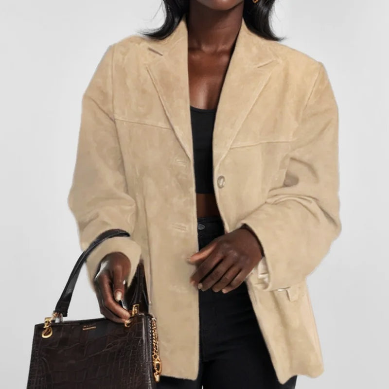 Andrea | Chaqueta de Ante Corte Suelto