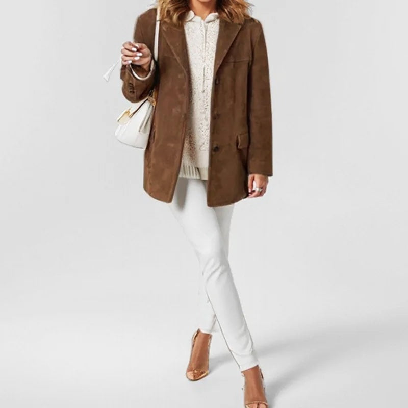 Andrea | Chaqueta de Ante Corte Suelto