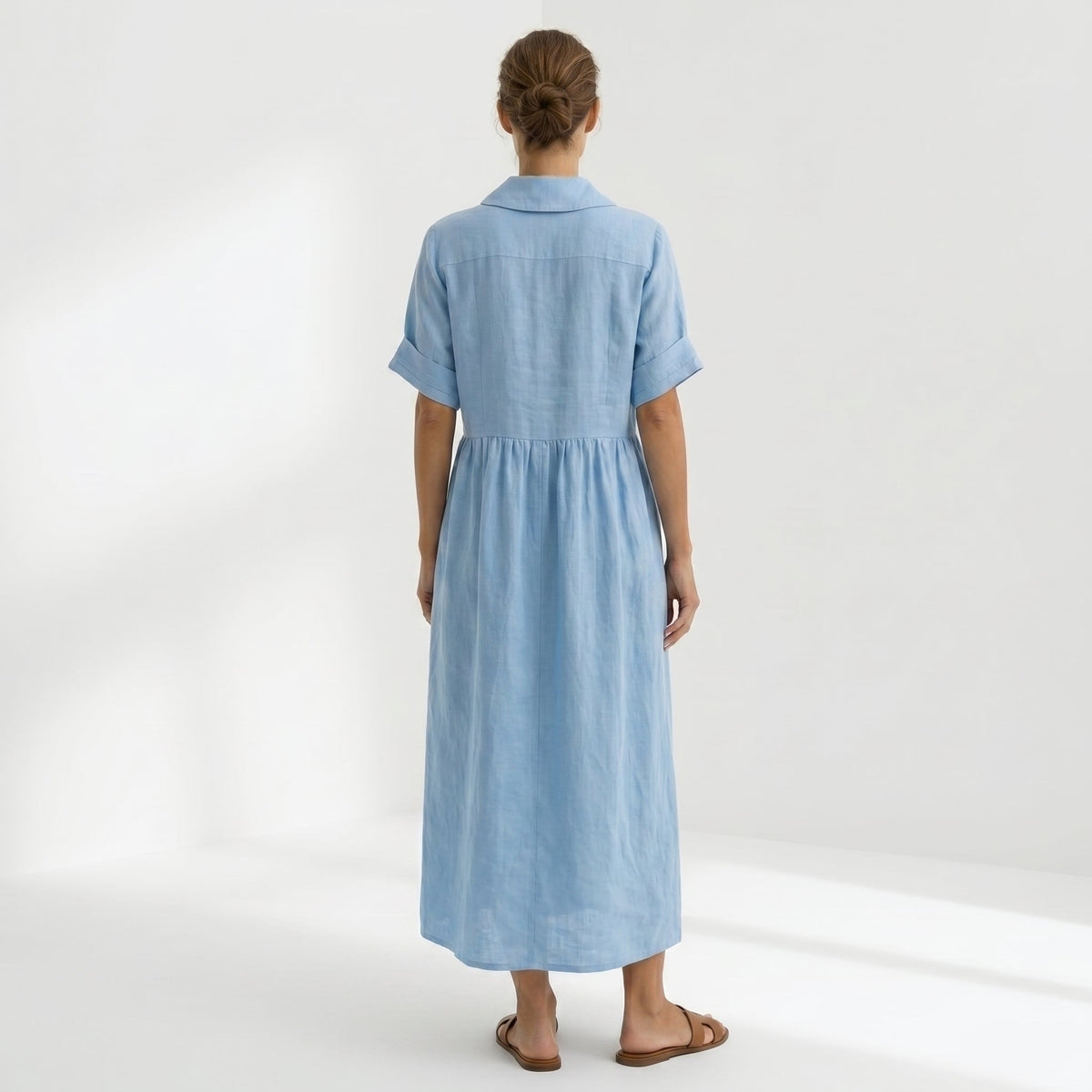 Paloma | Vestido Largo Camisero de Lino