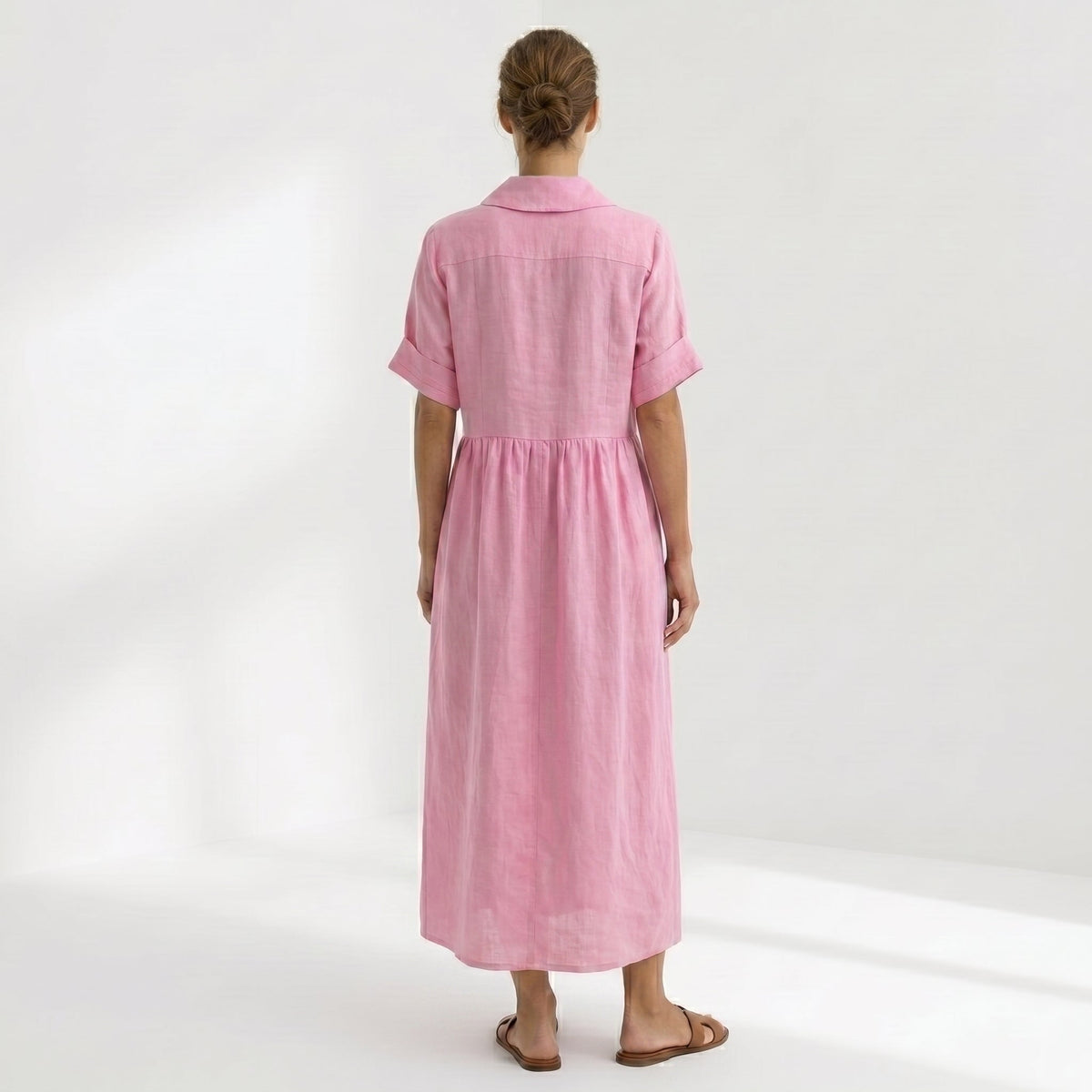 Paloma | Vestido Largo Camisero de Lino