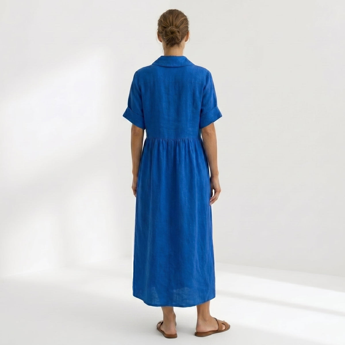 Paloma | Vestido Largo Camisero de Lino