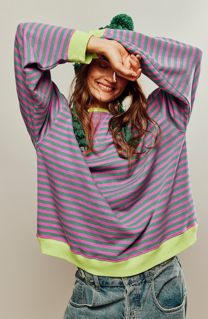 Leticia | Sudadera a Rayas Manga Larga