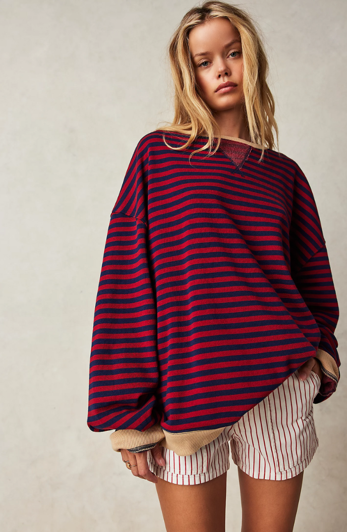 Leticia | Sudadera a Rayas Manga Larga