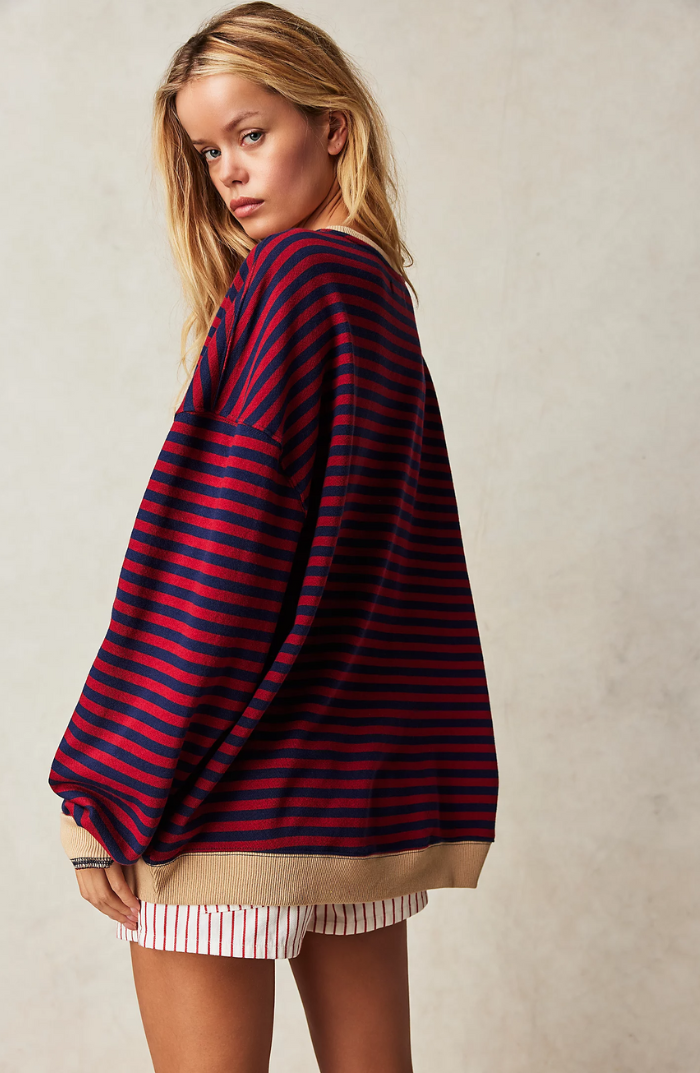 Leticia | Sudadera a Rayas Manga Larga