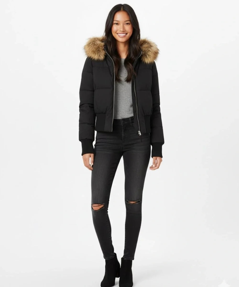 Amanda | Chaqueta de Plumas con Capucha