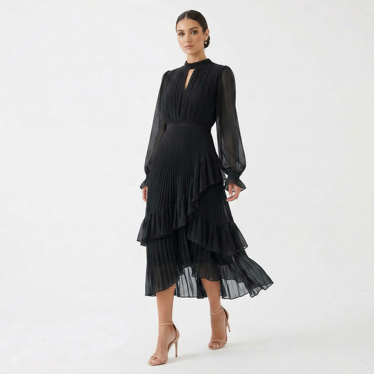 Adela | Vestido Midi Plisado